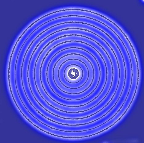 Fermat's spiral blue 2