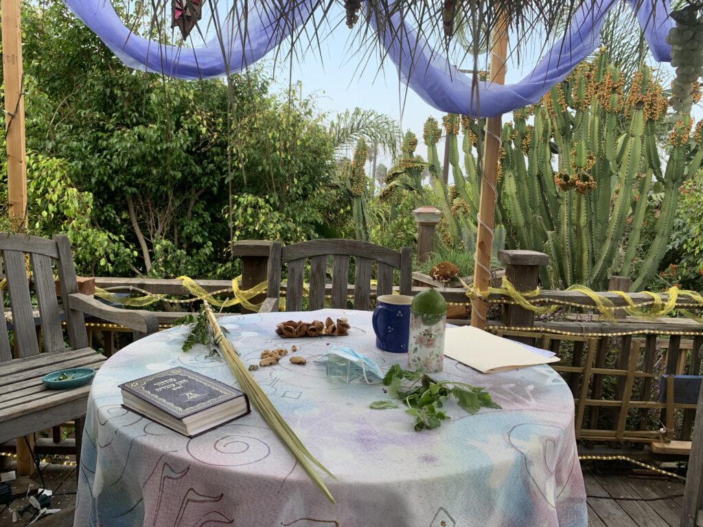 table on a porch