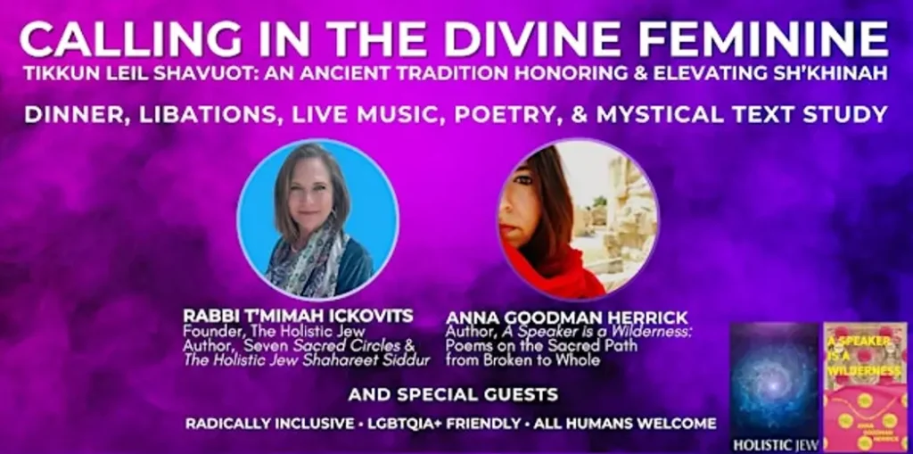 A flyer for an event called Calling in the Divine Feminine.